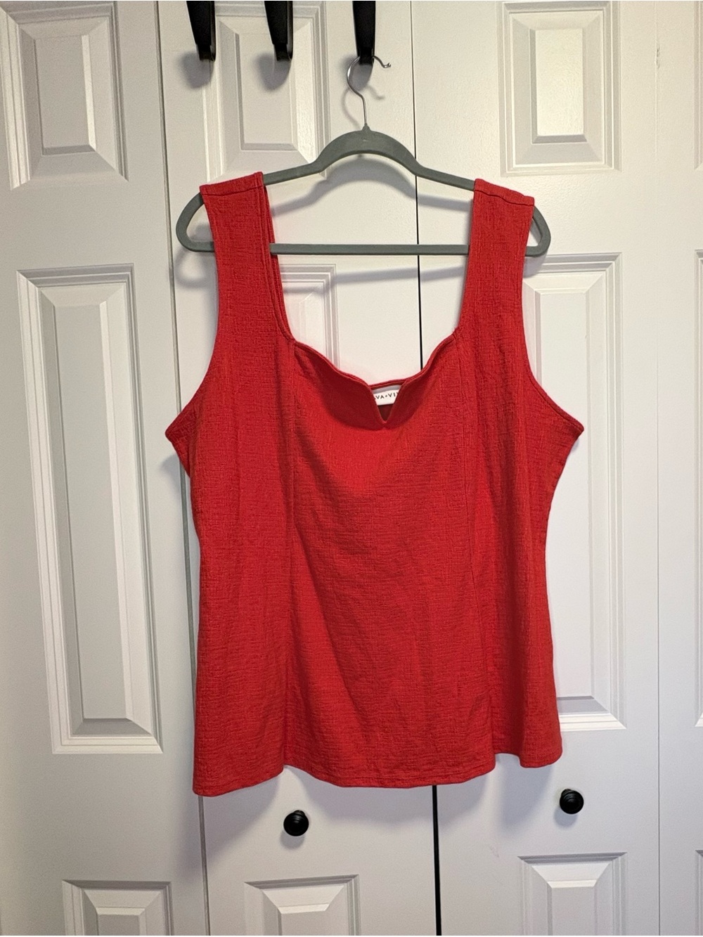Ava & Viv Red V Neck Tank Top